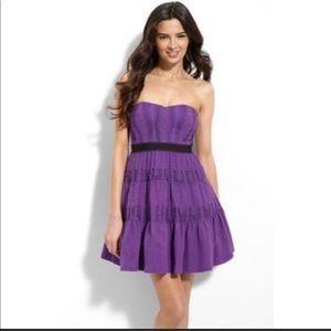 NWOT BCBG Tiered Empire Waist Strapless Dress